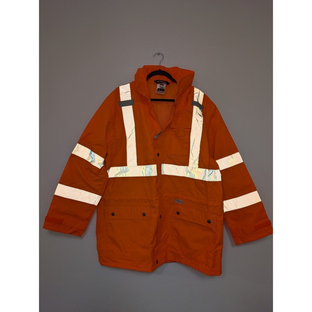 Be Tenatious Ergodyne‎ Reflective Rain Jacket Class 3 #8365 XL Orange